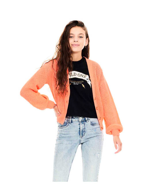 Gilet manches longues orange GARCIA pour fille