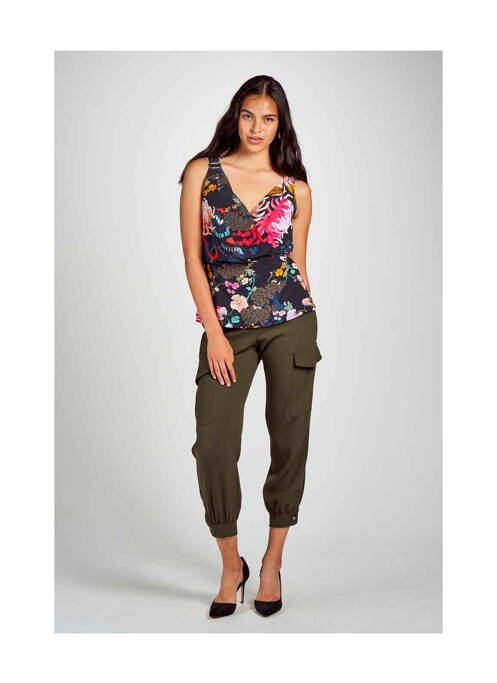 Pantalon cargo noir KOCCA pour femme