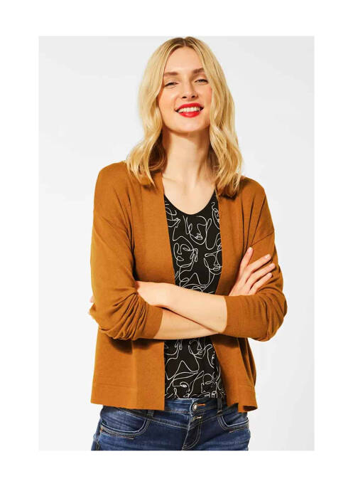 Gilet manches longues marron STREET ONE pour femme