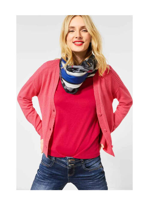 Gilet manches longues rose STREET ONE pour femme