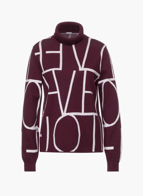 Pull col roulé rouge STREET ONE pour femme
