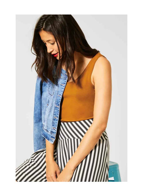 Top marron STREET ONE pour femme