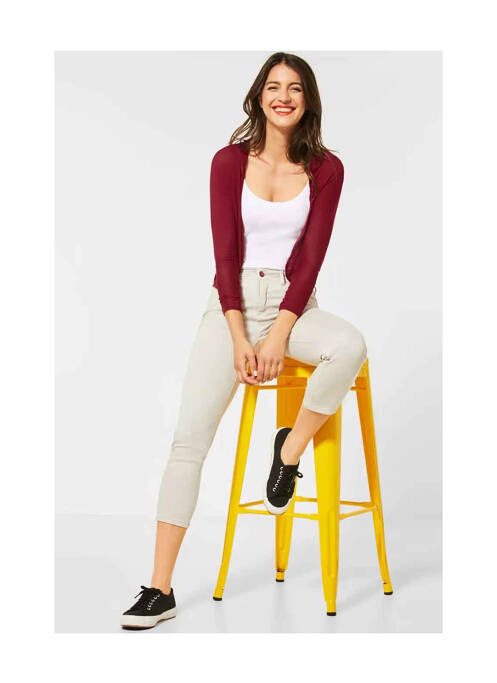 Gilet manches longues rouge STREET ONE pour femme