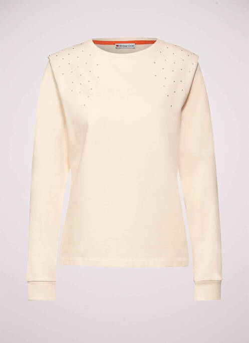 Sweat-shirt beige STREET ONE pour femme