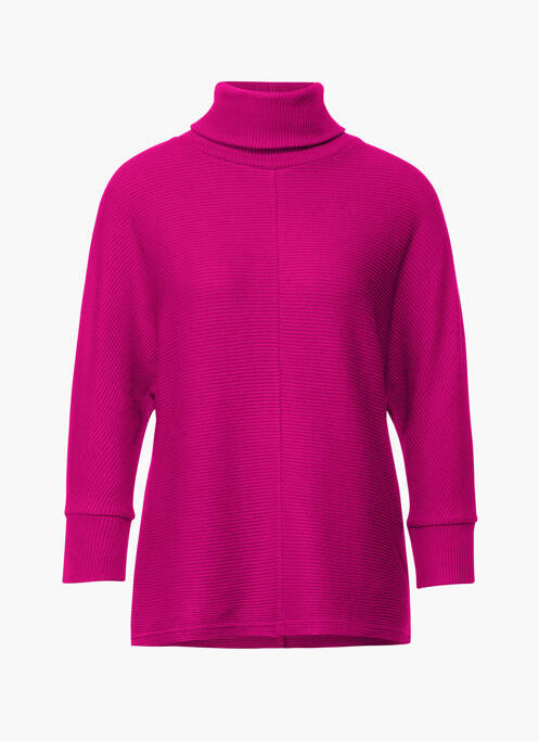 Pull col roulé rose STREET ONE pour femme