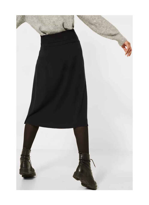 Jupe mi-longue noir STREET ONE pour femme