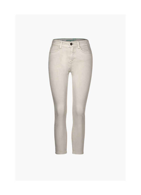 Jeans coupe slim beige STREET ONE pour femme