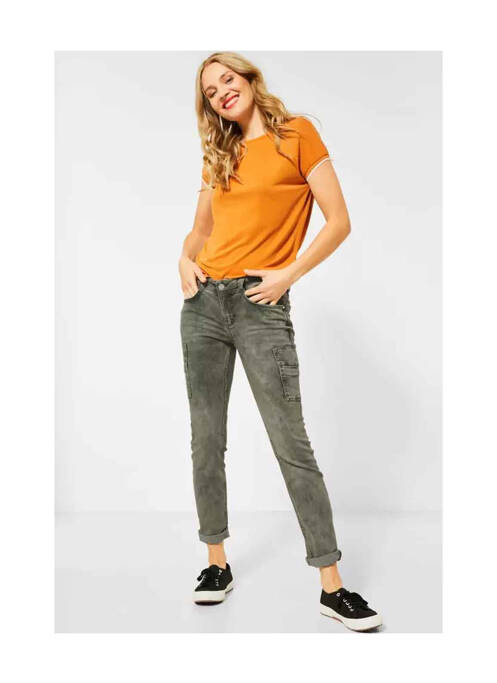 Pantalon cargo bleu STREET ONE pour femme