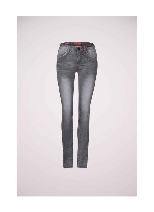 Jeans coupe slim gris STREET ONE pour femme