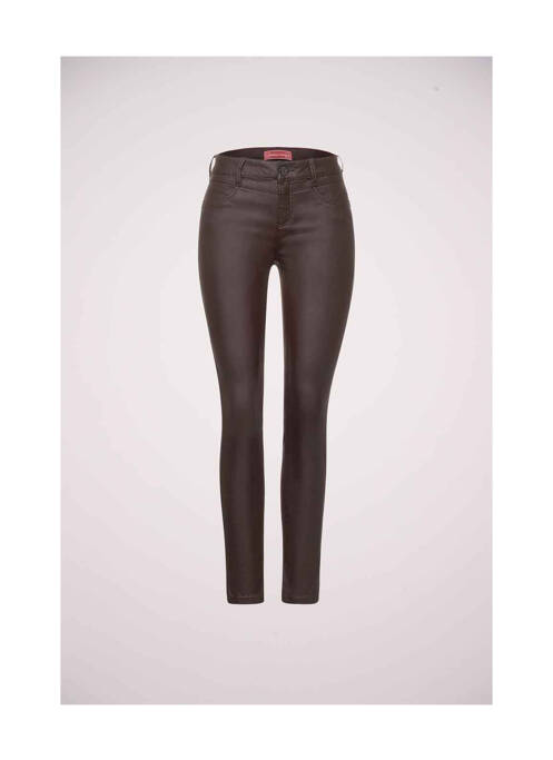 Pantalon slim marron STREET ONE pour femme