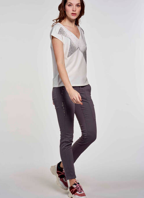 Pantalon slim gris STREET ONE pour femme