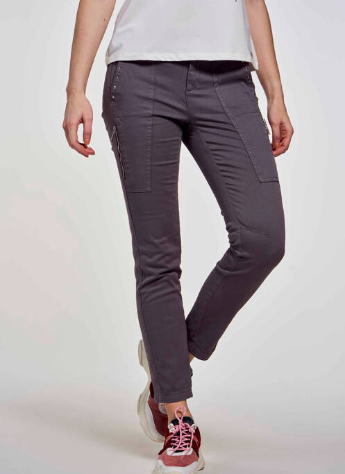 Pantalon slim gris STREET ONE pour femme