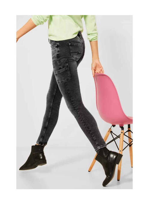 Jeans coupe slim noir STREET ONE pour femme