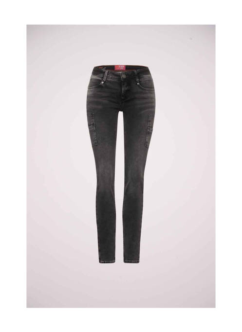Jeans coupe slim noir STREET ONE pour femme