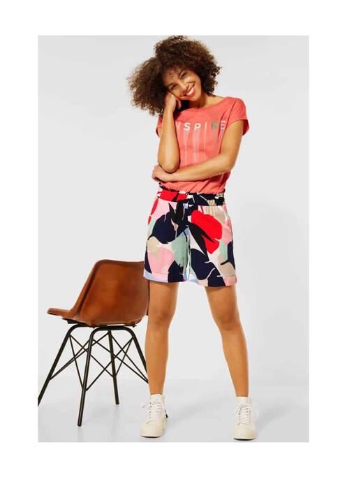 Short orange STREET ONE pour femme