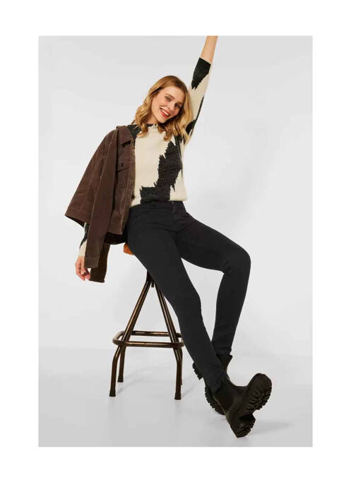 Jeans coupe slim noir STREET ONE pour femme