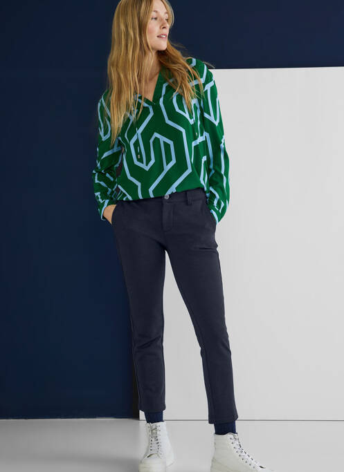 Pantalon chino bleu STREET ONE pour femme