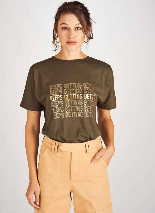 T-shirt vert ASTRID BLACK LABEL pour femme