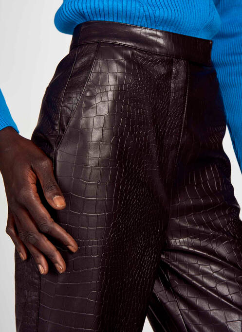 Pantacourt marron ASTRID BLACK LABEL pour femme