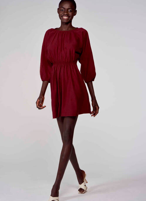 Robe courte rouge ASTRID BLACK LABEL pour femme