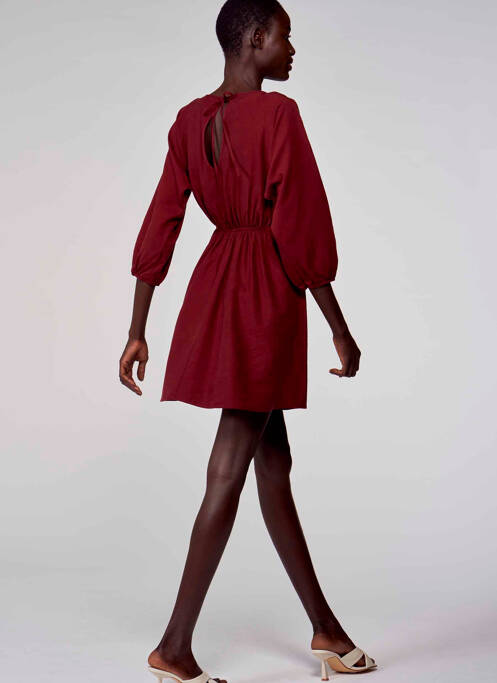 Robe courte rouge ASTRID BLACK LABEL pour femme