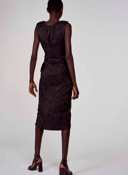 Robe mi-longue noir ASTRID BLACK LABEL pour femme
