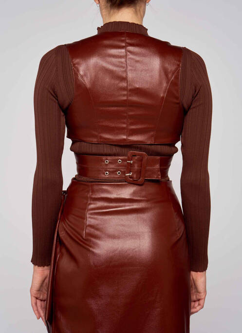 Chemisier marron ASTRID BLACK LABEL pour femme