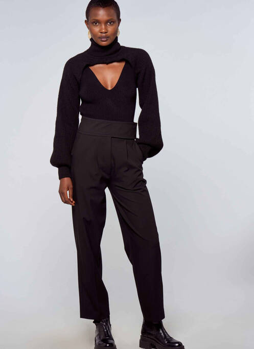 Pantalon chino noir ASTRID BLACK LABEL pour femme