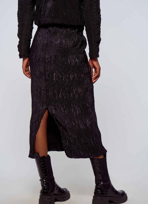 Jupe mi-longue noir ASTRID BLACK LABEL pour femme