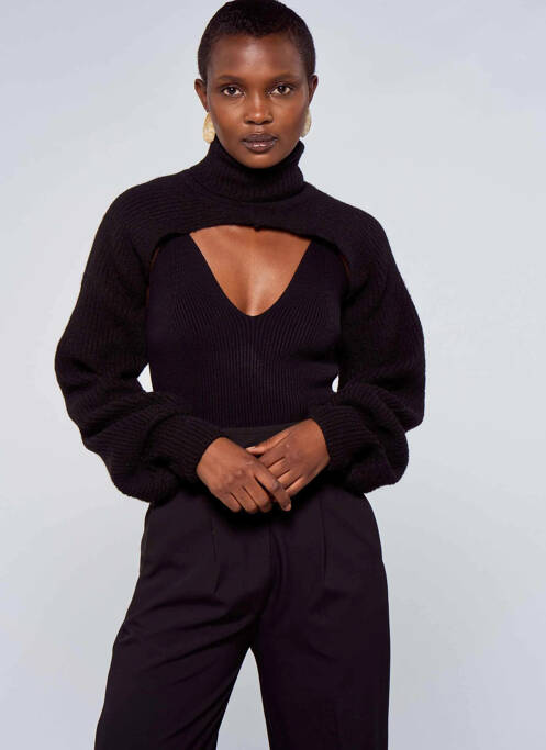 Pull col roulé noir ASTRID BLACK LABEL pour femme