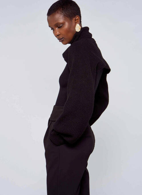 Pull col roulé noir ASTRID BLACK LABEL pour femme