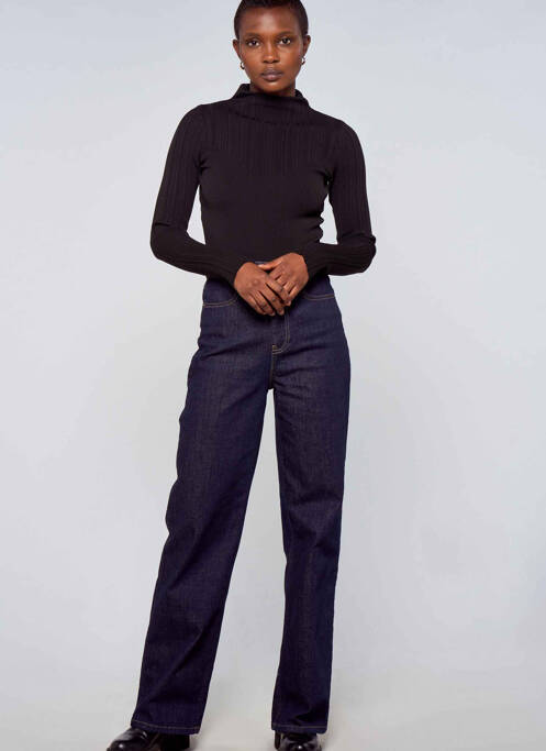 Pull col roulé noir ASTRID BLACK LABEL pour femme