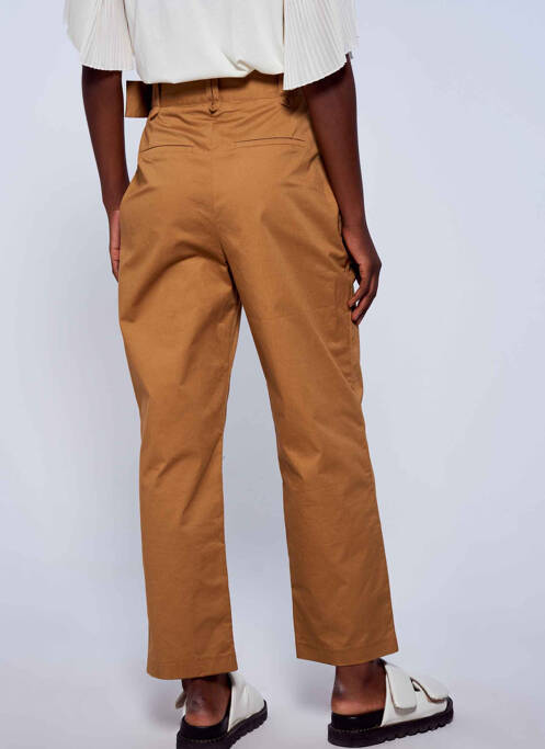 Pantalon chino marron ASTRID BLACK LABEL pour femme