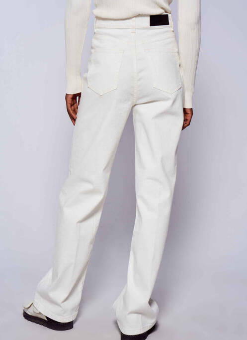 Jeans coupe large blanc ASTRID BLACK LABEL pour femme