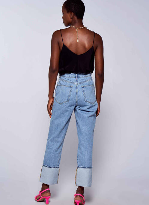 Jeans coupe droite bleu ASTRID BLACK LABEL pour femme