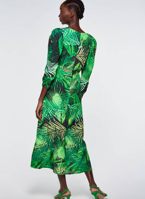 Robe longue vert ASTRID BLACK LABEL pour femme