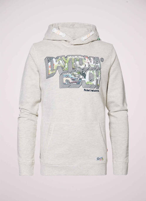 Sweat-shirt à capuche gris PETROL INDUSTRIES pour garçon