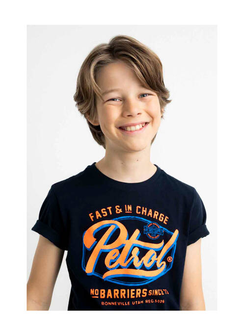 T-shirt bleu PETROL INDUSTRIES garçon