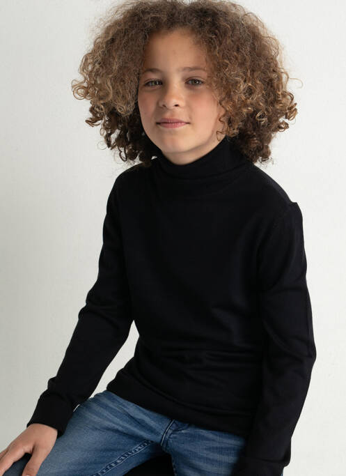 Pull noir PETROL INDUSTRIES pour garçon