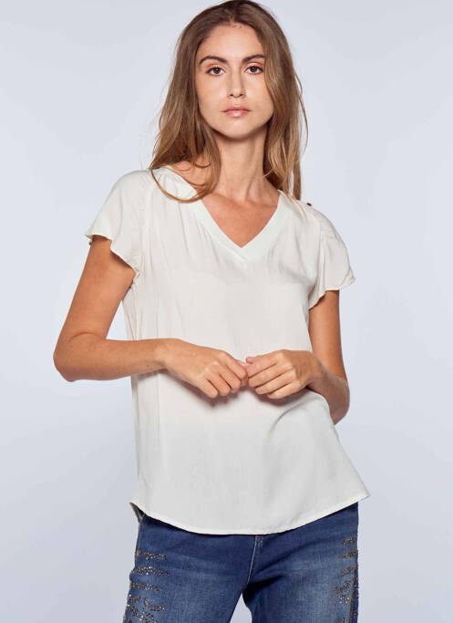 Top beige BELLITA pour femme
