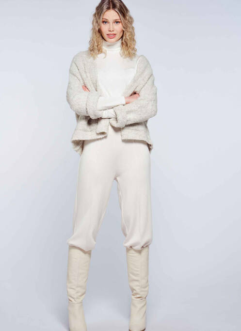 Gilet manches longues blanc ZABAIONE pour femme