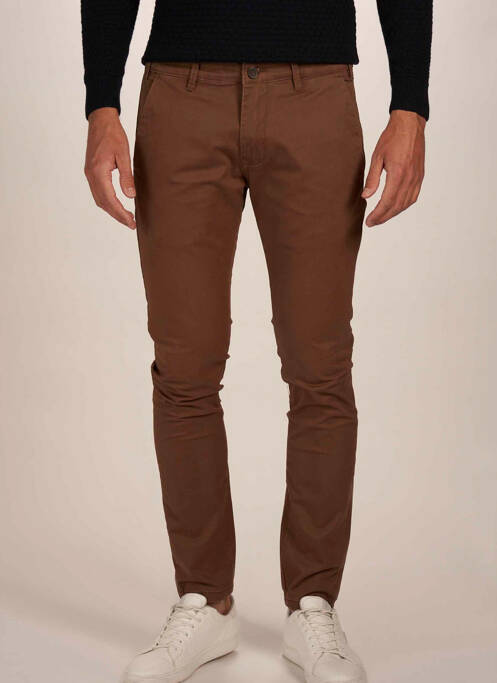 Pantalon chino marron BRUCE & BUTLER  pour homme