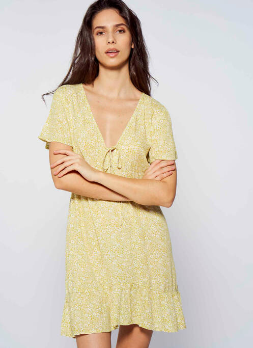 Robe courte jaune BILLABONG pour femme