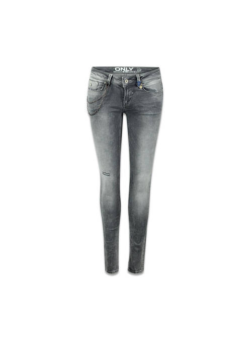 Jeans skinny gris ONLY pour femme