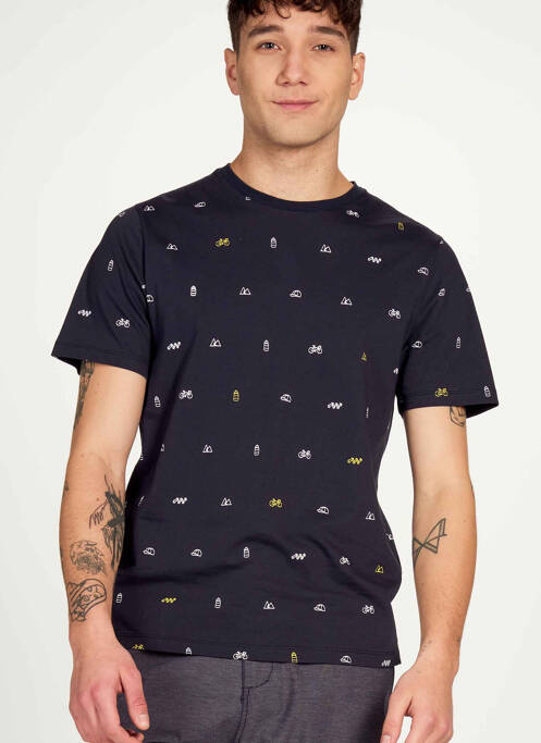 T-shirt bleu CYCLO CLUB MARCEL  pour homme