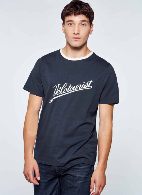 T-shirt bleu CYCLO CLUB MARCEL  pour homme