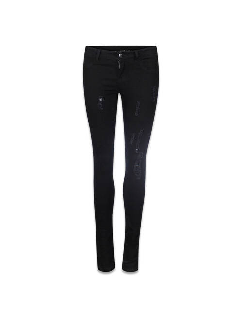 Jeans coupe slim noir JACQUELINE DE YONG pour femme
