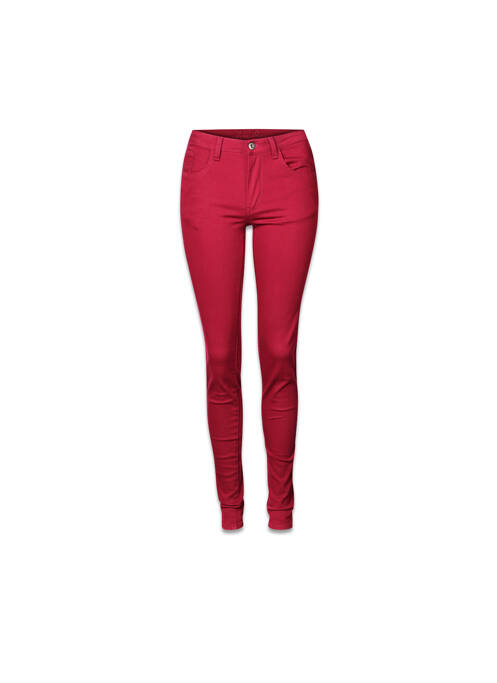 Pantalon slim rouge VILA pour femme