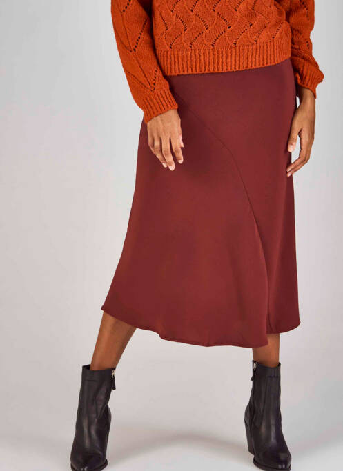 Jupe mi-longue rouge CLOUDS OF FASHION pour femme