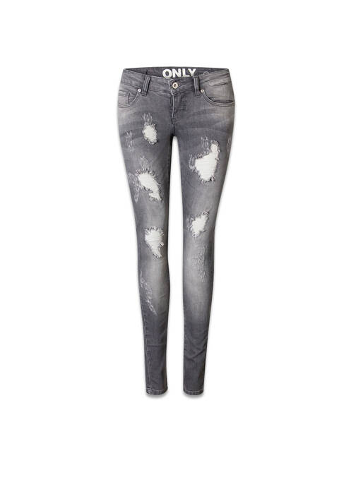 Jeans skinny gris ONLY pour femme